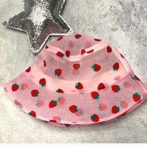 Strawberry Pink Mesh Bucket Hat